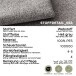 3,5-Sitzer >Venti< in hellgrau, Webstoff - 225x92x97cm (BxHxT)