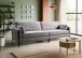4-Sitzer >Venti< in hellgrau, Webstoff - 286x92x97cm (BxHxT)