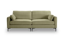 3,5-Sitzer >Venti< in grün, Webstoff - 225x92x97cm (BxHxT)