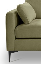 3,5-Sitzer >Venti< in grün, Webstoff - 225x92x97cm (BxHxT)