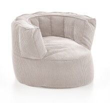 Sessel >Snuggle< in beige, Cord - 95x65x95cm (BxHxT)