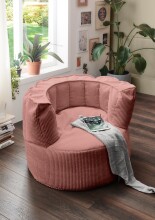 Sessel >Snuggle< in rosa, Cord - 95x65x95cm (BxHxT)
