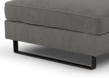 Ecksofa >Bolivia< in grau, Cord - 276x91x183cm (BxHxT)