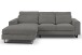 Ecksofa >Bolivia< in grau, Cord - 276x91x183cm (BxHxT)