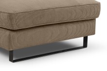 Ecksofa >Bolivia< in braun-beige, Cord - 276x91x183cm (BxHxT)