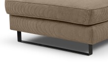Ecksofa >Bolivia< in braun-beige, Cord - 276x91x183cm (BxHxT)