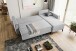 Ecksofa >Marti< in hellgrau, Cord - 230x89x148cm (BxHxT)