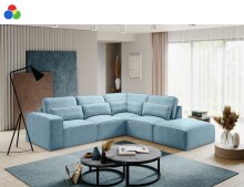 Ecksofa >Lux< in verschiedenen Farben, Webstoff -...