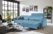 Big-Sofa >Wolve< 2x elektr. Verstellung, Fein-Cord blau - 280x108x118cm (BxHxT)