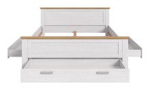 Bettgestell >Verona< in Sibiu Lärche, Spannplatte/MDF - 189x90x209cm (BxHxT)