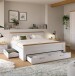 Bettgestell >Verona< in Sibiu Lärche, Spannplatte/MDF - 189x90x209cm (BxHxT)