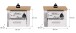 Nachtkommode >Verona< 2er Set in Sibiu Lärche, Spannplatte/MDF - 56x43x39cm (BxHxT)