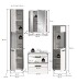 Badezimmer-Set >Kojak< in Weiß Hochglanz - 171x188x37cm (BxHxT)