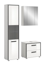 Badezimmer-Set >Kojak< in Weiß Hochglanz - 115x188x37cm (BxHxT)