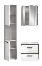Badezimmer-Set >Kojak< in Weiß Hochglanz - 115x188x37cm (BxHxT)