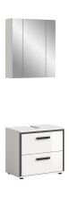 Badezimmer-Set >Kojak< in Weiß Hochglanz - 60x188x37cm (BxHxT)