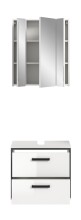 Badezimmer-Set >Kojak< in Weiß Hochglanz - 60x188x37cm (BxHxT)