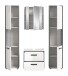 Badezimmer-Set >Kojak< in Weiß Hochglanz - 171x188x37cm (BxHxT)