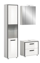 Badezimmer-Set >Kojak< in Weiß Hochglanz - 115x188x37cm (BxHxT)