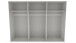 Schwebetürenschrank >palermo< in WEISS / SPIEGEL - 300x216x65 (BxHxT)
