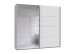 Schwebetürenschrank >AALST< in WEISS / SPIEGEL - 225x208x65cm (BxHxT)