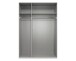 Schwebetürenschrank >AALST< in WEISS - 135x208x65cm (BxHxT)