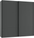 Schwebetürenschrank >AALST< in GRAPHIT - 180x208x65cm (BxHxT)