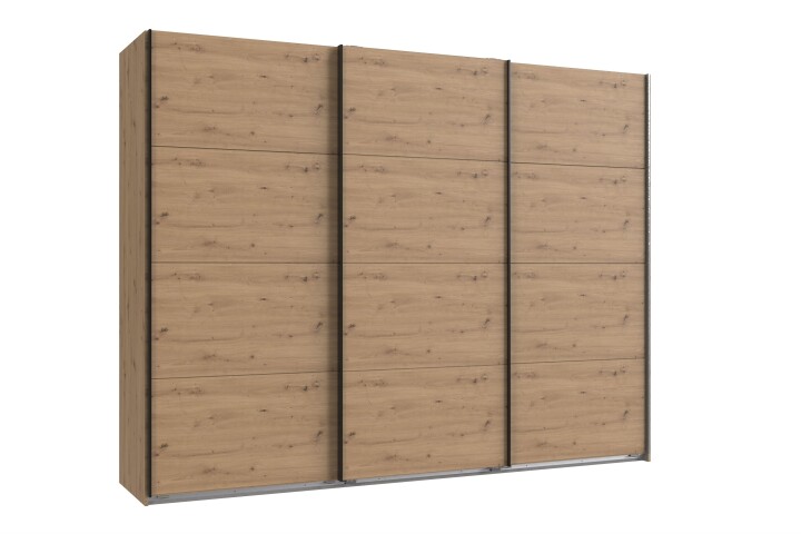 Schwebetürenschrank >AALST< in ARTISAN EICHE NACHBILDUNG - 270x208x65cm (BxHxT)