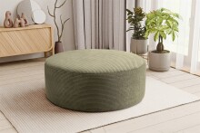 Polsterhocker >Kolo< in khaki, Cord - 103x39x103cm...