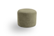 Polsterhocker >Kolo< in khaki, Cord - 51x41x51cm (BxHxT)