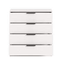 Kommode >Kopenhagen< in Weiß - 74x80x35cm (BxHxT)