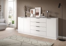 Sideboard >Kopenhagen< in Weiß - 185x80x35cm...