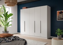 Kleiderschrank >Kopenhagen< in Weiß -...