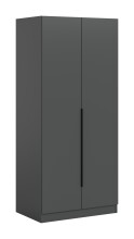 Kleiderschrank >Kopenhagen< in Anthrazit - 80x181x52cm (BxHxT)