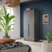 Kleiderschrank >Kopenhagen< in Anthrazit - 80x181x52cm (BxHxT)