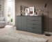 Sideboard >Kopenhagen< in Anthrazit - 148x79x35cm (BxHxT)