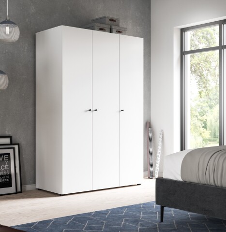 Kleiderschrank >Darwin< in Weiß - 120x176x51cm (BxHxT)