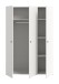 Kleiderschrank >Darwin< in Weiß - 120x176x51cm (BxHxT)