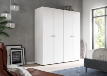 Kleiderschrank >Darwin< in Weiß -...