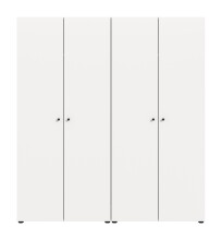 Kleiderschrank >Darwin< in Weiß - 160x176x51cm (BxHxT)