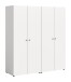 Kleiderschrank >Darwin< in Weiß - 160x176x51cm (BxHxT)