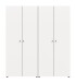 Kleiderschrank >Darwin< in Weiß - 160x176x51cm (BxHxT)