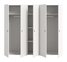 Kleiderschrank >Darwin< in Weiß - 200x176x51cm (BxHxT)