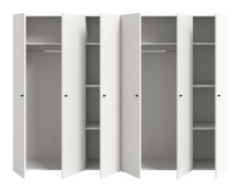 Kleiderschrank >Darwin< in Weiß - 240x176x51cm (BxHxT)
