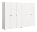 Kleiderschrank >Darwin< in Weiß - 240x176x51cm (BxHxT)