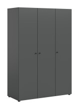 Kleiderschrank >Darwin< in Anthrazit - 120x176x51cm (BxHxT)