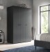 Kleiderschrank >Darwin< in Anthrazit - 120x176x51cm (BxHxT)