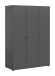 Kleiderschrank >Darwin< in Anthrazit - 120x176x51cm (BxHxT)
