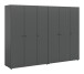 Kleiderschrank >Darwin< in Anthrazit - 240x176x51cm (BxHxT)