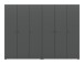 Kleiderschrank >Darwin< in Anthrazit - 240x176x51cm (BxHxT)